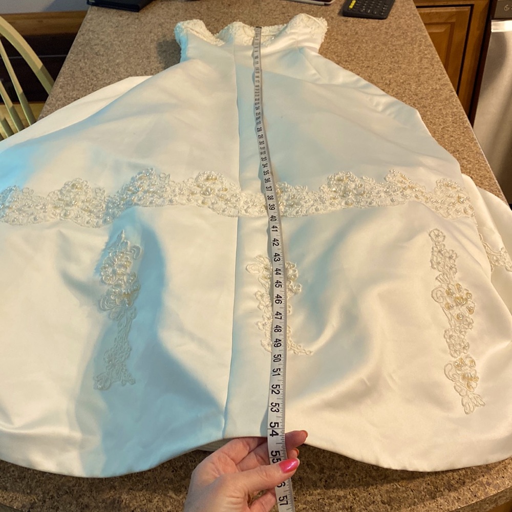 Emme Bridal Strapless Wedding Gown Dress 8 Beaded With FLAWS Unsure if Altered - Picture 6 of 17
